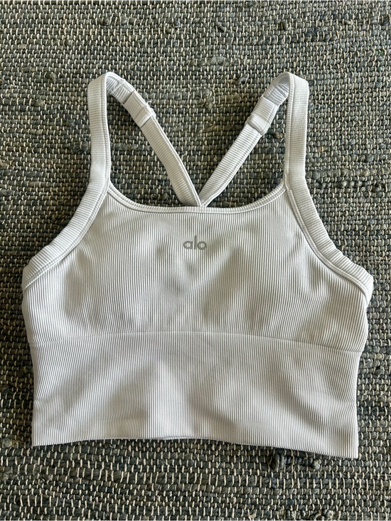 ALO Yoga Other - Alo Yoga Seamless Ribbed Favorite Bra Tank White